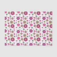 Snazzy Flower Pattern on White