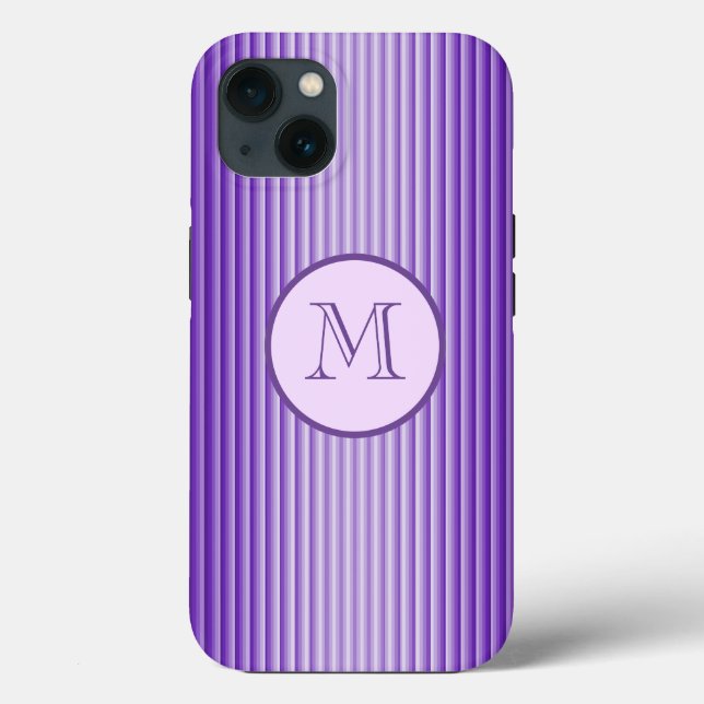Snazzy Sophisticates Purple Glow Stripes Custom Case-Mate iPhone Case (Back)