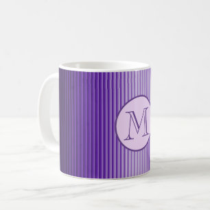 Snazzy Sophisticates Purple Glow Stripes Custom Coffee Mug