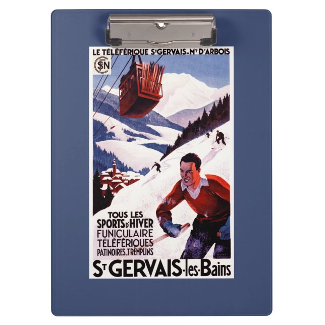 SNCF Railway Cable Car Promo Poster Clipboard (Front)