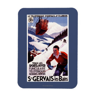SNCF Railway Cable Car Promo Poster Magnet
