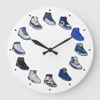 Sneaker Acrylic Wall Clock (White / Blue)