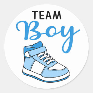 Sneaker Ball Team Boy gender reveal Stickers
