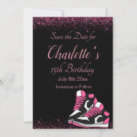 Sneaker Birthday, Pink Glitter 