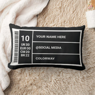 Sneaker Room Decor Customizable Shoe Box Label Lum Lumbar Pillow