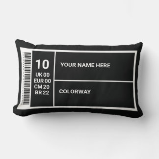 Sneaker Room Decor Customizable Shoe Box Label Lumbar Pillow