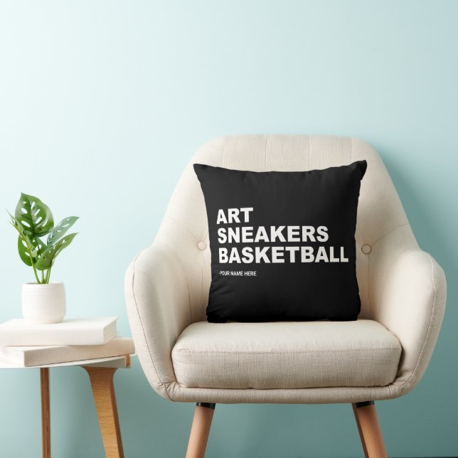 Sneaker Room Ideas Customizable Sneakers (No Dots) Throw Pillow (Chair)