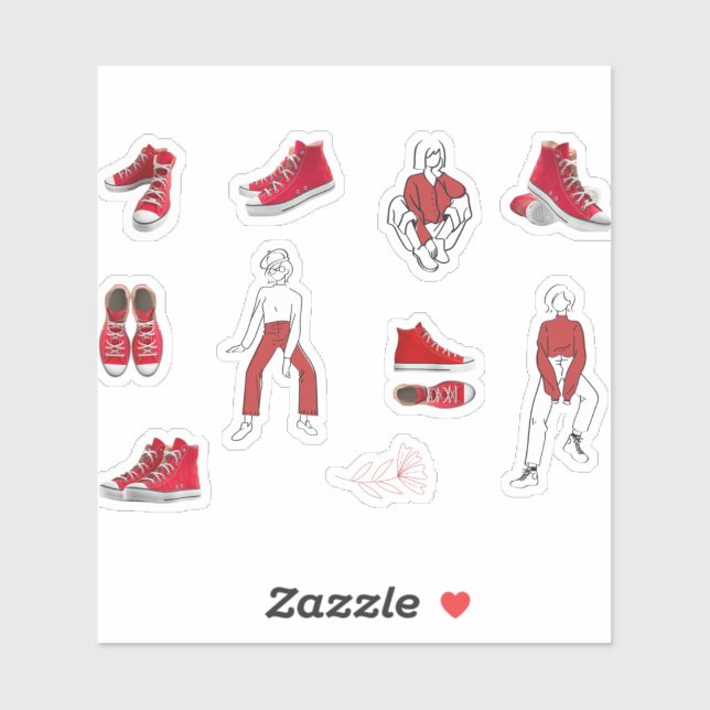 Sneaker Shoe Fashion Footwear Pack (Sheet)