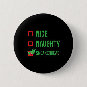 Sneakerhead Funny Pajama Christmas 1  2 Inch Round Button