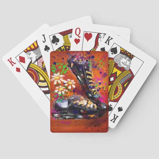 Sneakers and Daisies Classic Playing Cards (Back)