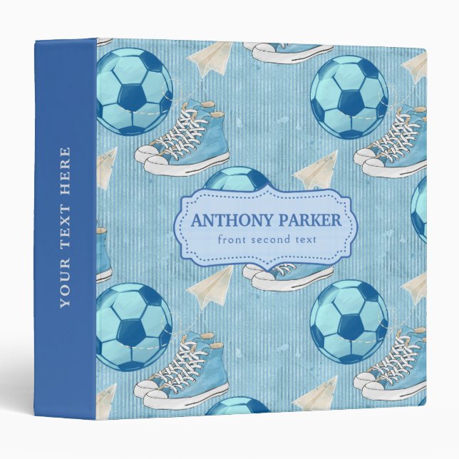 Sneakers and  Football Back to School Binder (Front/Spine)