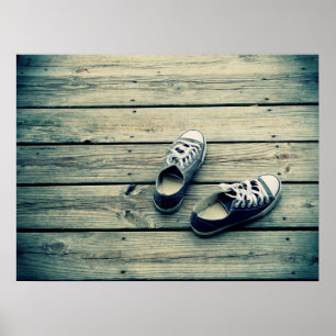 SNEAKERS ON A PIER POSTER