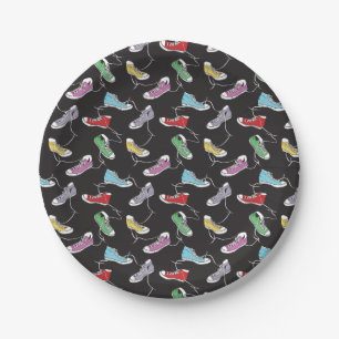 Sneakers Pattern Paper Plate