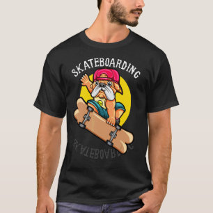 Sneakers Skating Pug Dog Skateboard Streetwear Hip T-Shirt