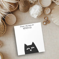 Sneaking Black Cat From the Desk of Personalized  