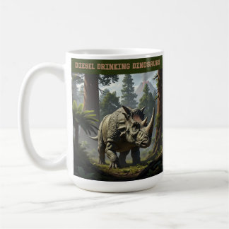 Sneaking triceratops coffee mug