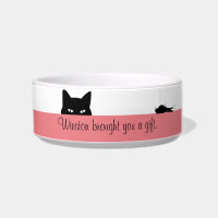 Sneaky Cat Brought You a Gift Bowl