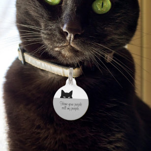 Sneaky Cat Have Your People Call Pet Tag