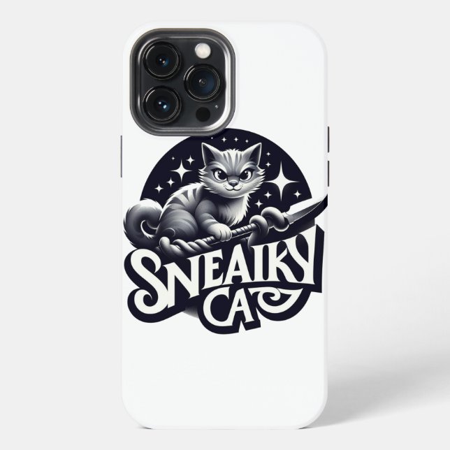 Sneaky cat iPhone case (Back)