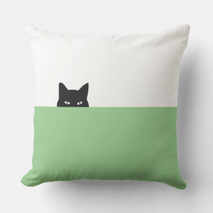 Sneaky Cat Square Outdoor Pillow