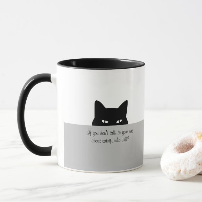Sneaky Cat Talk to your Cat Mug (With Donut)