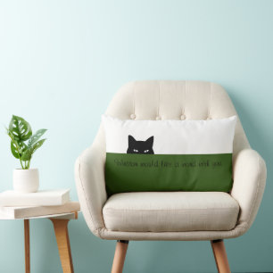 Sneaky Cat Throw Pillow