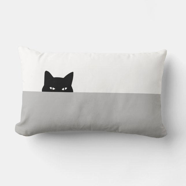 Sneaky Cat Throw Pillow (Front)
