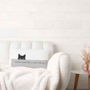 Sneaky Cat Throw Pillow