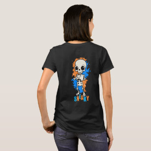 Sneaky Cute Skeleton Women's Halloween T-Shirt S