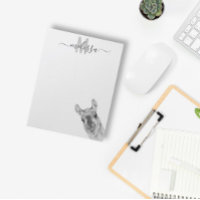 Sneaky Llama Watercolor Monogram Name 