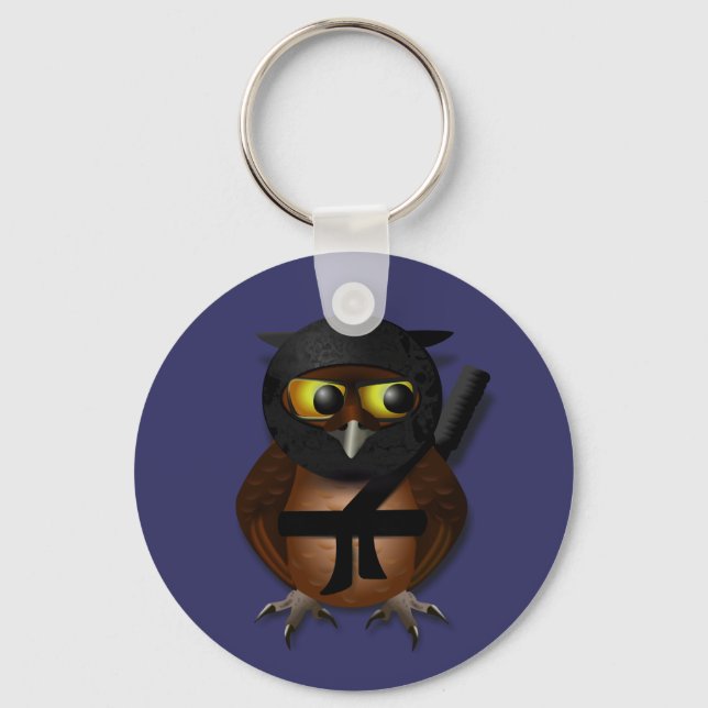 Sneaky Ninja Owl Keychain (Front)
