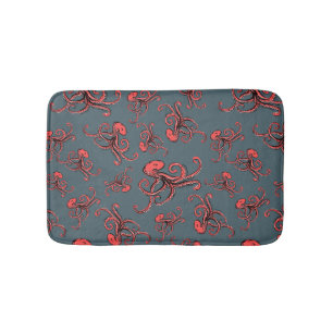 Sneaky Octopus Pattern Bath Mat