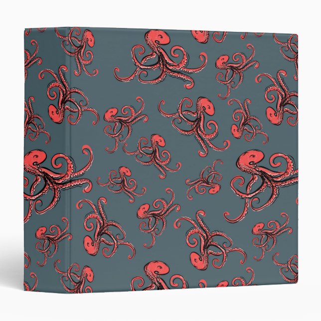 Sneaky Octopus Pattern Binder (Front/Spine)