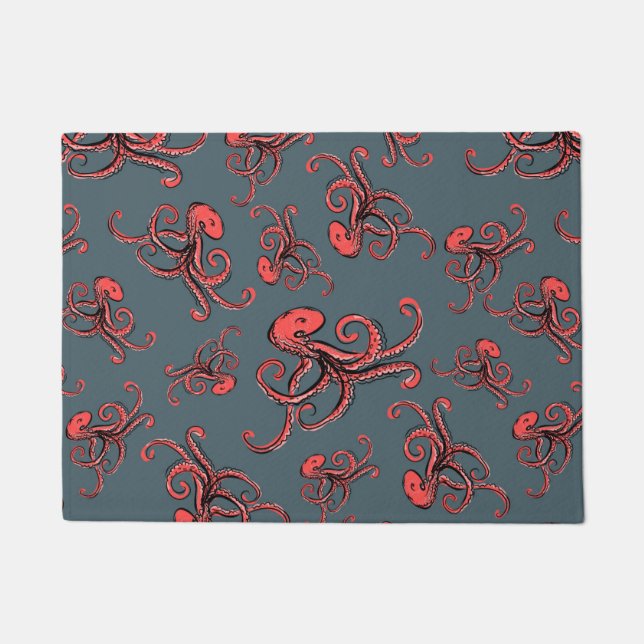 Sneaky Octopus Pattern Doormat (Front)