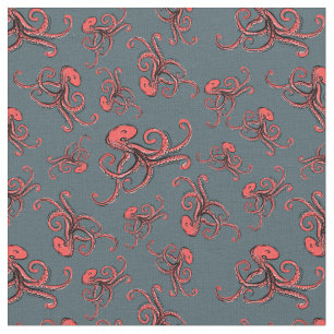 Sneaky Octopus Pattern Fabric