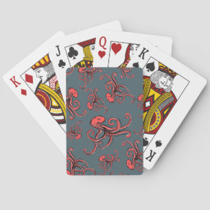 Sneaky Octopus Pattern Playing Cards