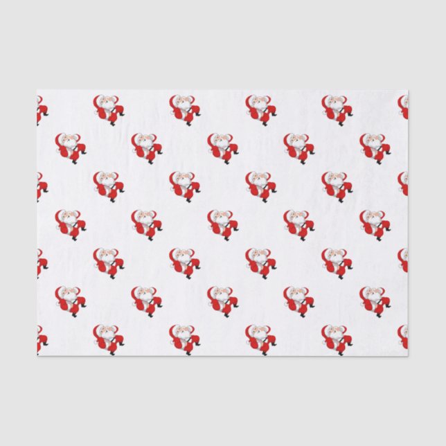 Sneaky Santa 10lb Tissue Paper, White Tissue Paper (Front)