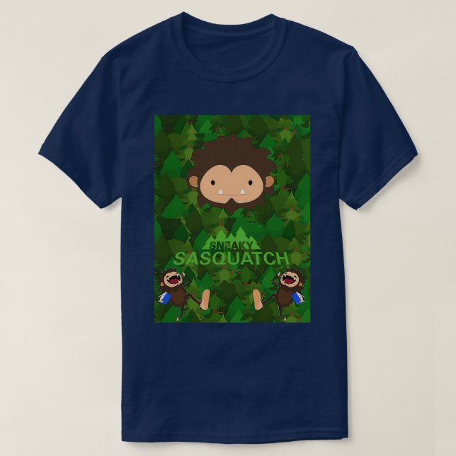 Sneaky Sasquatch Adventure gear T-Shirt (Design Front)