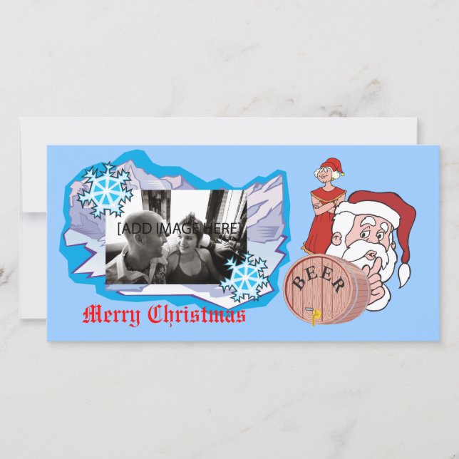 Sneaky Sneaky Santa, [Add Image] Holiday Card (Front)