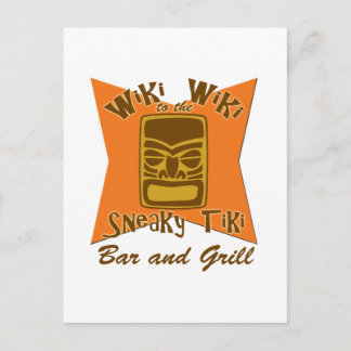 Sneaky Tiki Bar and Grill Vertical Post Card
