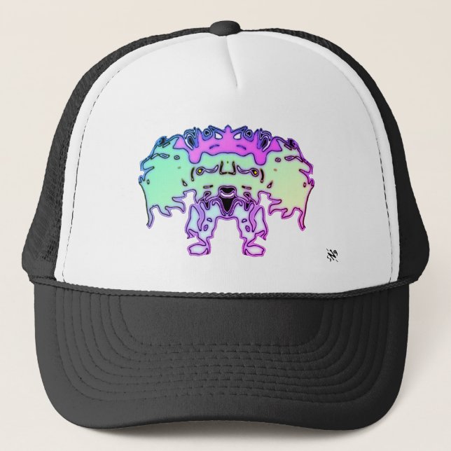 Sneering Chimera 1 Trucker Hat (Front)
