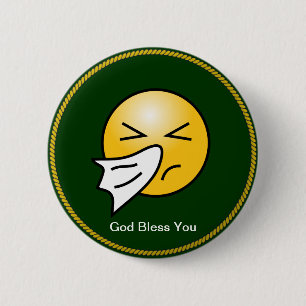 Sneezing: God Bless You 2 Inch Round Button