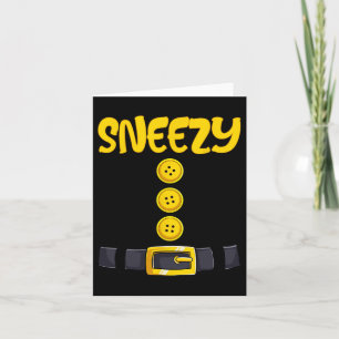Sneezy Halloween Dwarf Costume Color Matching  Card