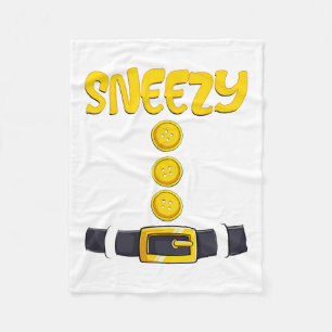 Sneezy Halloween Dwarf Costume Colour Matching Fleece Blanket