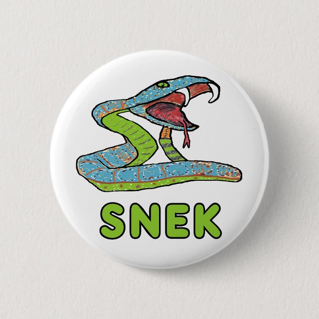 Snek (Snake) 2 Inch Round Button (Front)