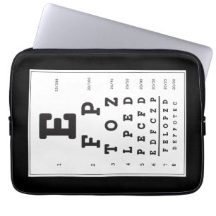 Snellen Chart Eye Chart Lap Top Electronics Bag
