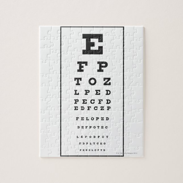 Snellen Chart Jigsaw Puzzle (Vertical)