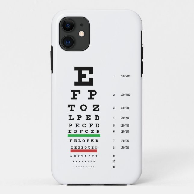 Snellen Eye Chart Case-Mate iPhone Case (Back)