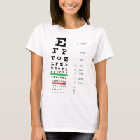 Snellen Eye Chart Ladies Baby Doll (Fitted)