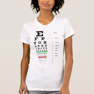 Snellen Eye Chart Ladies Petite T-Shirt